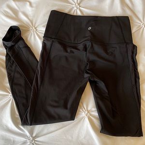Lululemon Black 7/8 Tight w/ Mesh Detail